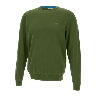 Sun 68 Jersey con coderas en contraste - Knitwear - Hombre - Verde - 2XL