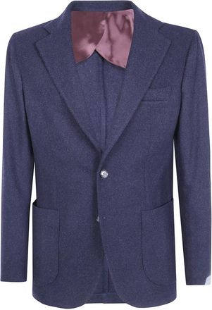 Barba Jassen, Heren, Blauw, L, Wol, Bactive Single Breasted Jacket
