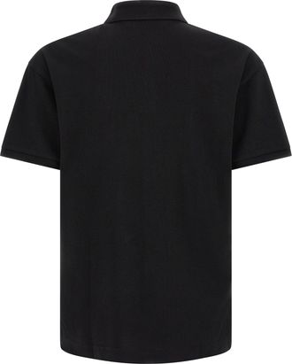 Palm Angels Logo-Patch Cotton Piquet Polo Shirt - Black