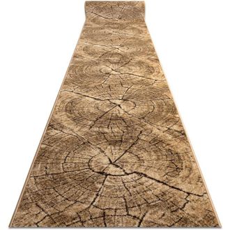 RugsX Rugsx - Alfombra De Pasillo Karmel Tronko &Aacute;rbol Madera - La Nuez 90 Cm Beige 90x350 Cm