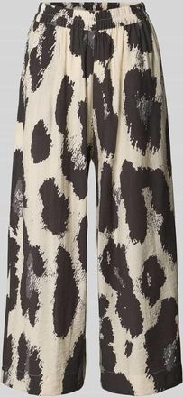 Moss Copenhagen Wide Leg Hose aus Viskose-Mix Modell Karalie Jusia in Beige, Gr&ouml;&szlig;e XL