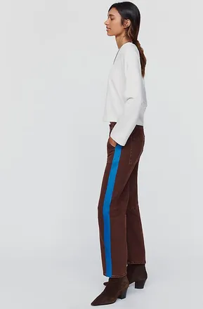 LE JEAN Track Utility Mid-Rise Tapered Jeans