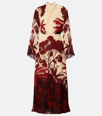 Johanna Ortiz Printed silk maxi dress
