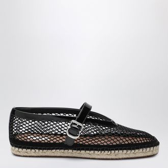 Alaia Espadrillas in rete e pelle verniciata nere