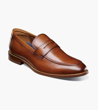 Florsheim Mens Rucci Moc Toe Penny Loafer In Cognac