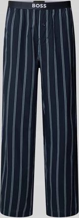 HUGO BOSS Regular Fit Pyjama-Hose aus reiner Baumwolle Modell EASY PANTS in Marine, Gr&ouml;&szlig;e XXL