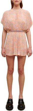 Maje Isisa Pleat Dress in Imprime Camouflage Orange at Nordstrom Rack, Size 4-6 Us / 38 Eu