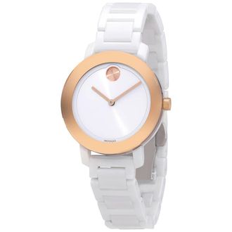 Movado Bold Evolution Quartz White Dial Ladies Watch 3600753