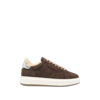 Woolrich Suede sneakers met schapenvachtvoering - Dames - Schoenen - Bruin - Maat: 38 EU Su&egrave;de