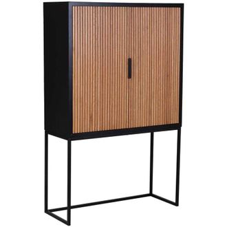 Wanderlust Deco Armario 2 Puertas Madera Y Metal 100x40x160h Cm