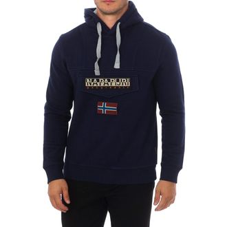 Napapijri Mens Burgee Wint 2 sweatshirt with adjustable hood NP0A4GJD men - Blue Cotton - Size Small