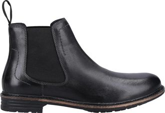 Hush Puppies Heren Justin Leren Chelsea Laarzen (Zwart)