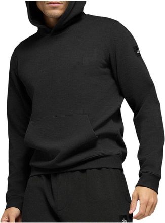 Alo Waffle Lounge Hoodie Black M3311R-BLK