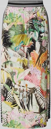 Marc Cain Midirock mit Gehschlitz in Oliv, Größe 36