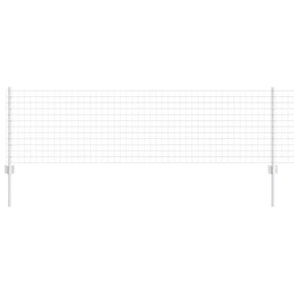 Berkfield Home Durable Euro Fence with 11 U Posts Silver 0, 6x25 m Steel