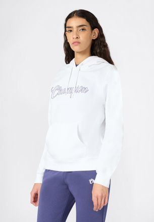 Champion Kapuzensweatshirt CHAMPION Graphic Hoodie, Damen, Gr. XL (46/48), wht, Obermaterial: 55% Baumwolle, 45% Polyester, Sweatshirts Kapuzensweatshirt