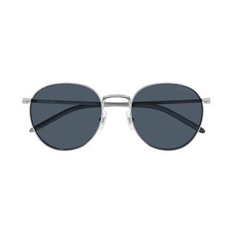 Montblanc Blue Round Mens Sunglasses MB0343SA 003 55