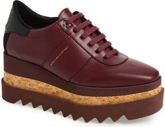 Stella McCartney Sneakelyse Platform Sneaker in Burgundy at Nordstrom, Size 6.5Us