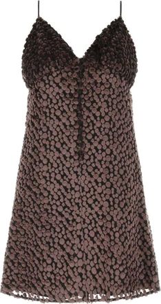 Saint Laurent Kleedjes, Dames, Veelkleurig, M, Velvet Mini Dress