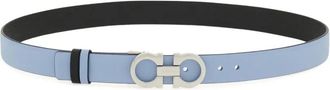 Ferragamo Gancini reversible belt - women - Calf Leather (top grain) - 100 - Blue