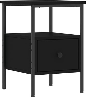 vidaXL Mesita De Noche Madera De Ingenier&iacute;a Negro 34x36x50 Cm Vidaxl
