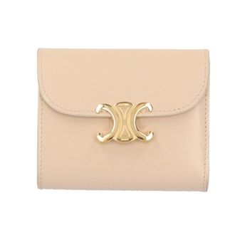 Celine Beige Leather Wallet (Tri-Fold) (Pre-Owned)