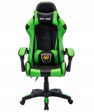 OEM Sedia Da Gaming Extreme Ext One Verde, In Similpelle Nera