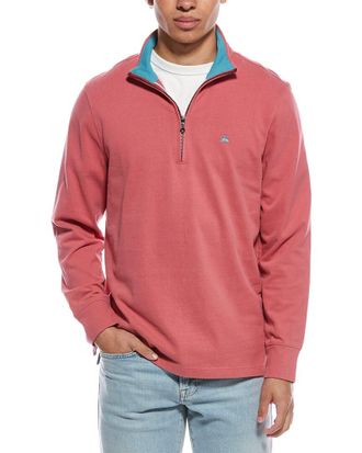 Brooks Brothers Sueded Jersey Open Hem 1/2-Zip Pullover