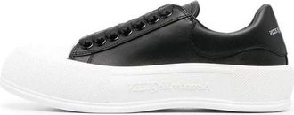 Alexander McQueen (WMNS) Alexander McQueen Deck Skate Plimsoll Shoes Core Black White 697121WIAB61070