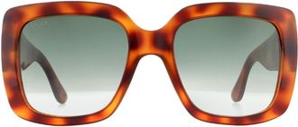 Gucci Square Havana Green Sunglasses