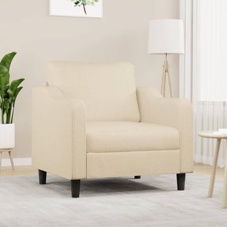 vidaXL Sill&oacute;n De Tela Color Crema 60 Cm Vidaxl