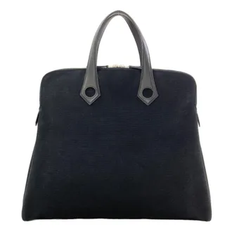 Herm&egrave;s Black Toile H Tote Bag (Pre-Owned)