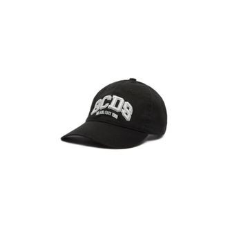 GCDS Caps, male, Black, Size: ONE SIZE Polyester Hats