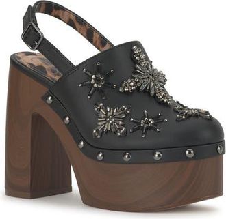 Jessica Simpson Caze Stud Platform Sandal in Black 01 at Nordstrom, Size 7.5