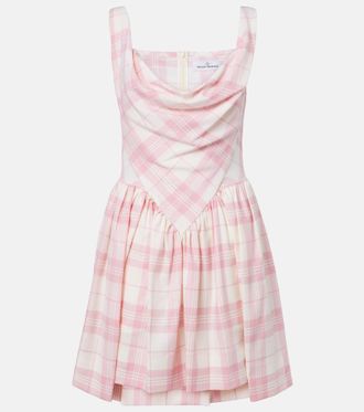 Vivienne Westwood Sunday checked wool-blend minidress