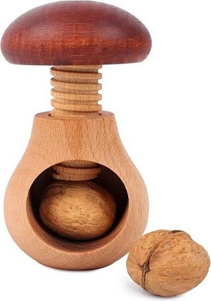 OEM Cascanueces Creativo Con Forma De Hongo, Cascanueces Divertido, Cascanueces De Nuez, Cascanueces De Dibujos Animados, Madera De Haya, Marr&oacute;n