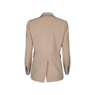 Brunello Cucinelli Womens Beige Virgin Wool Blazer Clothing