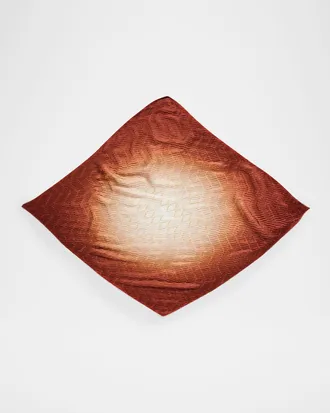 Giorgio Armani Pleated Ombre Silk Stole, 35.4