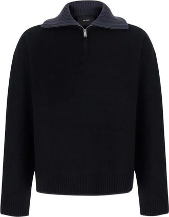 Axel Arigato Trace Half Zip Sweater - Heren - Ronde hals truien - Zwart - S - Wol - Truien & Vesten