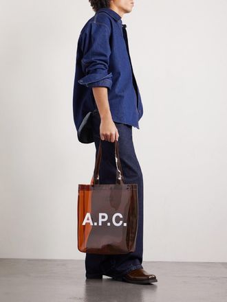 A.P.C. Logo-Print PVC Tote