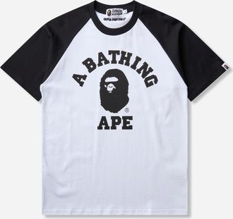 A Bathing Ape Men s College Raglan Relaxed Fit T-Shirt Black