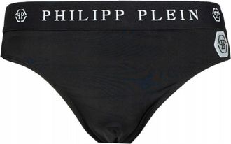 Philipp Plein Philipp Plein Sleek Nylon Swim Briefs with Iconic Logo Mens Detail