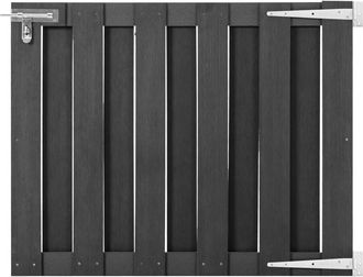 vidaXL Puerta De Jard&iacute;n De Wpc Gris 100x80 Cm Vidaxl