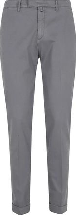BRIGLIA 1949 Pantalone V Piatto Tricotina Cotone - Heren - Chinos - Grijs - M - Katoen - Broeken