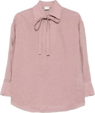 Eleventy Blusa con nodo - Rosa
