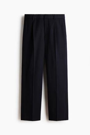 H&M Elegante Hose aus Wollmix in Relaxed Fit - Blue
