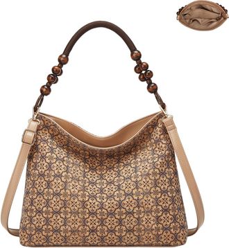 Generic Cork Shoulder Bag for Women Bohemian Style Vintage Crossbody Handbag Hobo Satchel Purse, D-3