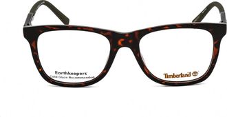 Timberland TB1723 Tortoiseshell Rectangular Eyeglasses - Brown