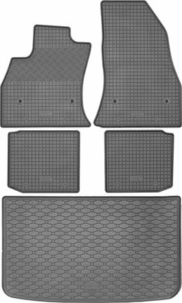 OEM Juego De Alfombrillas De Goma Para Fiat 500l Hatchback Del 2012 + Alfombrilla Para El Maletero