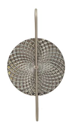 Mauro Ferretti Aplique de metal plateado y cristal 28x15x54 cm